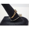 Image 3 : Two 10K Gold Rings: Size 7 Yellow Gold Heart Ring, Sise 9.5 White Gold Pearl Ring TW: 1.9g