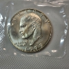 Image 2 : United States Mint 1973 40% Silver Uncirculated Eisenhower Dollar in Original Blue Packaging