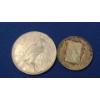 Image 2 : 1923-D 90% Silver Peace Dollar & 1969 40% Silver Kennedy Half Dollar 