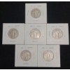 Image 1 : Assorted Years & Mint Marks 90% Silver Standing Liberty Quarters - Face Value: $1.50