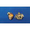Image 1 : Vintage Lisner Clown Brooch Pin & Spanish Ship Brooch Pin 