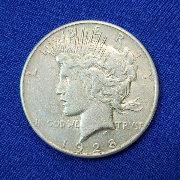 United States 1928-S Silver Peace Dollar - 90% Silver 