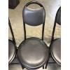 Image 3 : 4 Black Folding Chairs - Small with Circle Seats - 40 inches