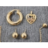 Image 6 : 14K Gold Earring Assortment Ft. Three Sets, A Loose Earring & A Pendant ~ Total Weight 5 Grams