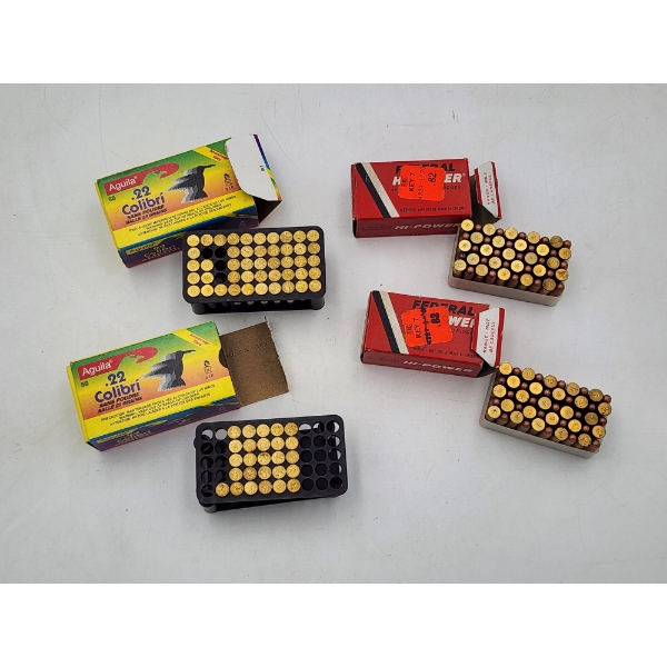 4 Partially Full Boxes of Assorted .22 Long Rifle Ammuntion