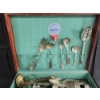 Image 5 : Lot of Silver-Plated Silverware Set with Rogers Bros Storage Chest; TW Silverware: 10.2lbs