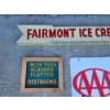 Image 7 : Assorted Wall Signs Including Large 5ft Fairmont Ice Cream Arrow Sign 