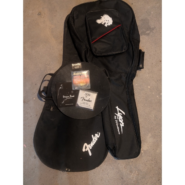 2 Soft Guitar Cases, Silencer Mat & Strings