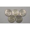 Image 2 : (5) Assorted Years United States 40% Silver Kennedy Half Dollars - Face Value: $2.50