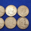 Image 3 : x8 Assorted Years United States Franklin 90% Silver Half Dollars - FV: $4.00