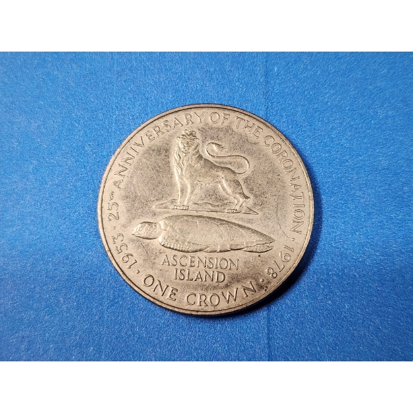 1978 Queen Elizabeth II 25th Anniversary of the Crown - One Crown Coin 