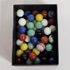 Image 1 : Vintage Machine-Made Glass Game Marbles - Estimated Count: 54