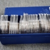 Image 2 : Coin Collectors Case Loaded With Kennedy Half Dollars in Capsules ~ Face Value $17.00