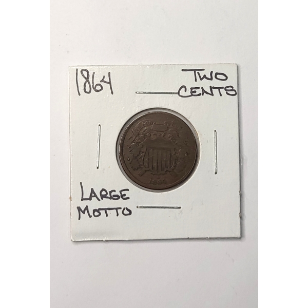 1864 United States Two-Cent Piece - Large Motto Variety
