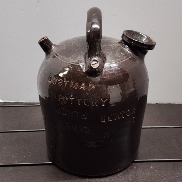 Nice Vintage Stoneware Harvest Jug ~ Primitive Piece by Dustman Pottery Located in North Benton OHIO