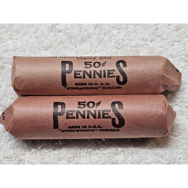 Lot of Assorted US Wheat Pennies in Rolls - AFV $1.00