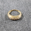 Image 1 : 14K Yellow Gold Rings Ft. Nice Clear Stones Weighing 2.7 Grams ~ Size 7.5