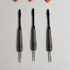 Image 3 : Vintage Accudart Set ft. Brass Darts with Steel Tips, Orange Plastic Flights, and Leather Case