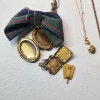 Image 6 : Lot of Various Vintage Gold-Filled Pieces: Bowtie "B" Pendant/Locket, Pins, Chains
