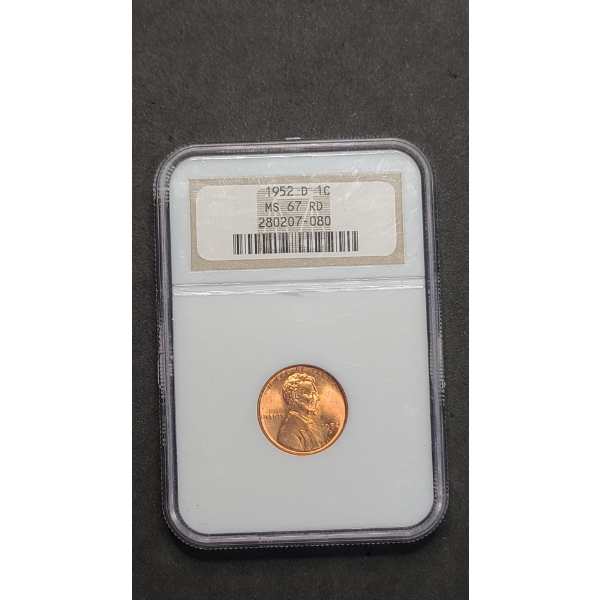 NGC 1952-D MS 67 RD Lincoln Wheat Cent 