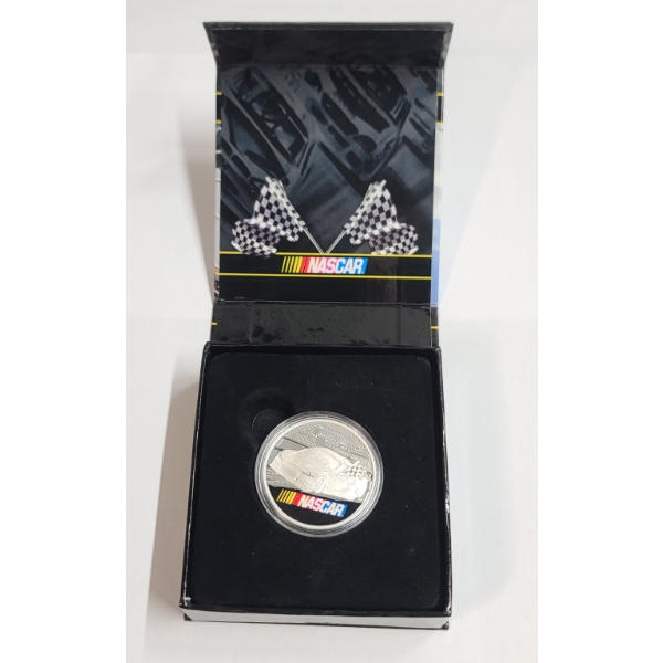 2016 Royal Canadian Mint 1 Troy Oz 99.99% Fine Silver NASCAR Medallion - Mintage Limited To 30,000 