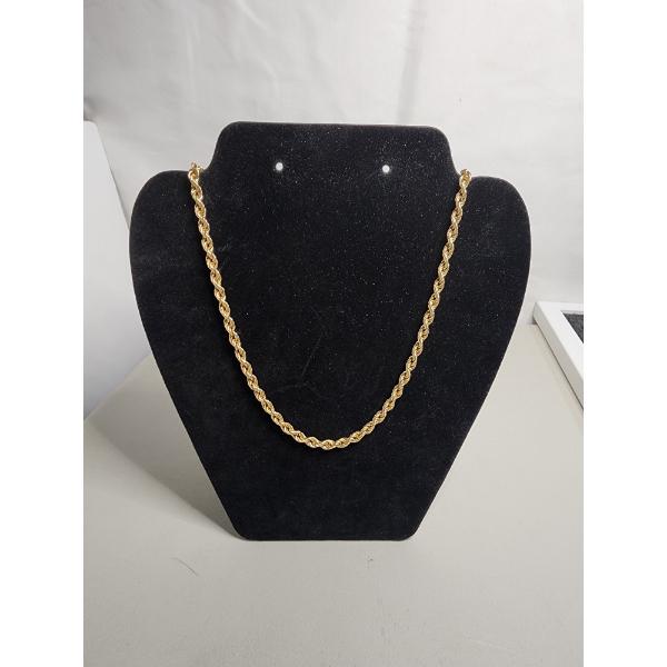 Stunning 14K Yellow Gold Rope Diamond Cut Chain - 26in - 22.7g