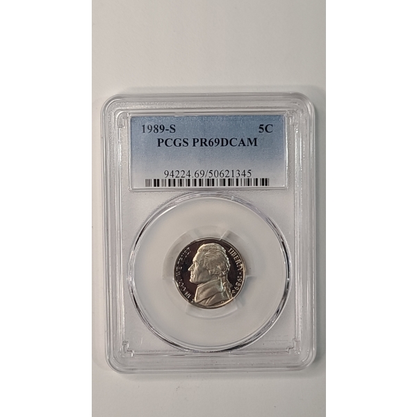 PCGS 1989-S PR69 DCAM U.S Jefferson Nickel 