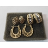 Image 2 : Three Pairs of 14K Gold Earrings TW: 5.7g