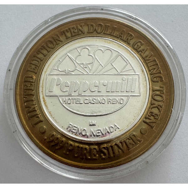 "Silver Strike" .999 Fine Silver Limited Edition Casino Gaming Token- 0.6 Troy Oz Fine Silver.