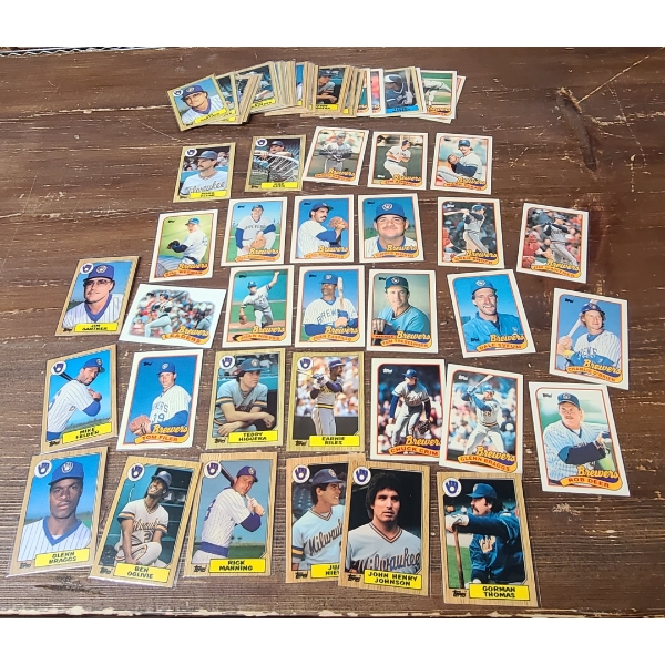 Near Mint 1980's Milwaukee Brewers Topps Tiffany Baseball Trading Cards - All in Card Sleeves
