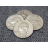 Image 1 : Four 90% Silver United States Washington Quarter Dollars ~ $1.00 Face Value