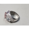 Image 4 : Stunning Sterling Silver Rose Quartz Stone Ring Size 8.5 TW: 8.7g