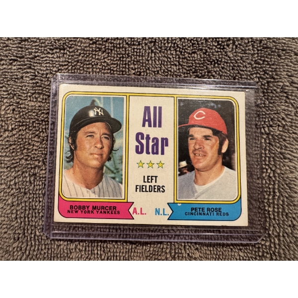 1974 Topps - Bobby Murcer & Pete Rose All Star Baseball Card - Excellent Condition