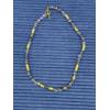 Image 2 : Beautiful Costume Necklace - Purple & Gold Colored - Beaded with Clasp 