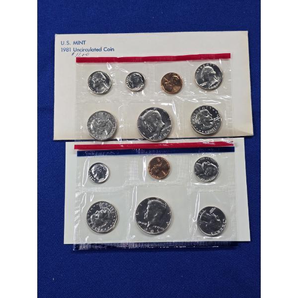 1981- United States Mint Uncirculated Coin Set - 13 Uncirculated Coins