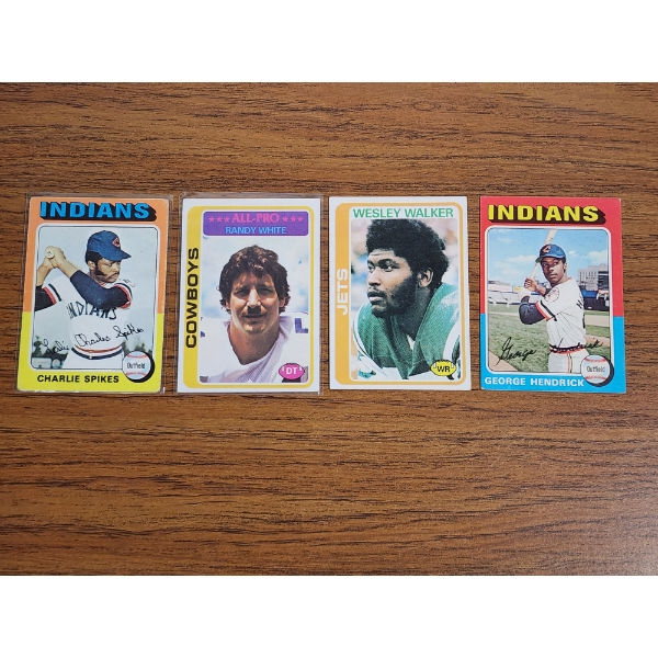 Lot of (4) Trading Cards: 1975 Baseball & 1978 Football - See Description! 