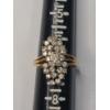 Image 5 : Stunning Women's 14K Plumb Gold 1.00+ Carat Diamond Waterfall Cocktail Ring - Size 7 - Weight: 6.7g