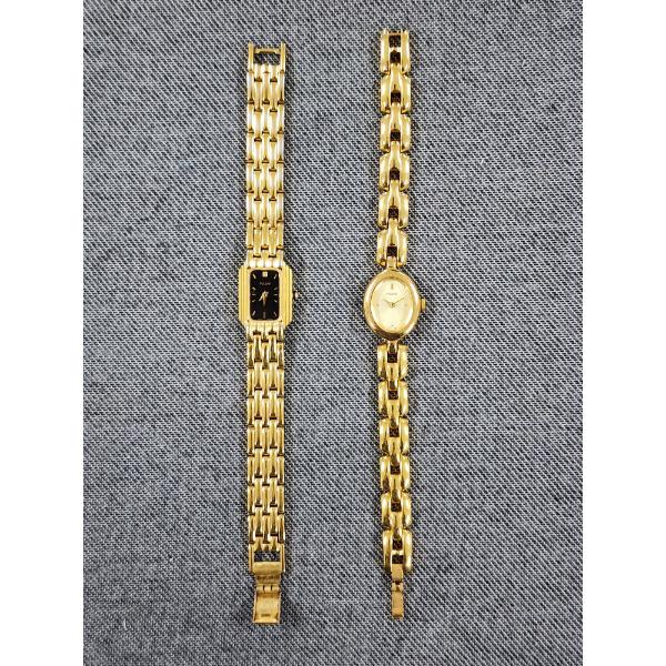 Two Lovely Gold Tone Ladies Pulsar Watches  