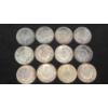 Image 4 : (12) Assorted Years & Mint Marks German 1/2 Mark 90% Silver Coins From The German Empire Era