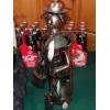 Image 3 : 2 Pc Wine Bottle Holders - Black Bear & Tin Man As Shown See Pics  Bottles Empty Included
