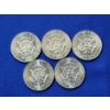 Image 6 : x5 Assorted Years Kennedy Half Dollars 40% Silver FV: $2.50 and Coin Tube