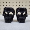 Image 1 : Lot of TWO NEW Nice 2 Inch Black Skull Candle or Tealight Holders