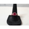 Image 1 : Stunning 10K Gold Ring with Diamonds and Ruby Stones - Total Weight 4.1g - Size 7.8