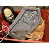 Image 6 : Tote of Miscellaneous Halloween Items/Costumes - Skulls - Skeletons - Pumpkins - Lights - Scarecrow 