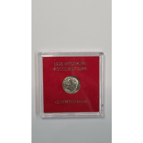 United States 1996-W MS66 Roosevelt Dime In Display Case