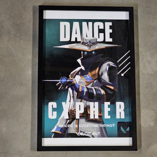 Valorant Cypher Dance Where Is Everyone Hiding? Framed Art Print (18x12")
