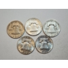 Image 2 : Assorted Years Silver Franklin Half Dollars Face Value: $2.50