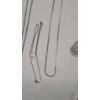 Image 2 : Lot Of Assorted Sterling Silver Necklaces Including Necklace With Diamond -Weight: 47.0