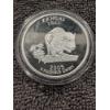 Image 1 : Kansas Statehood Quarter One Ounce .999 Fine Silver Round Coin - Mint
