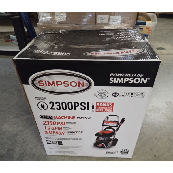 Brand New In Box! Simpson Clean Machine 2300PSI